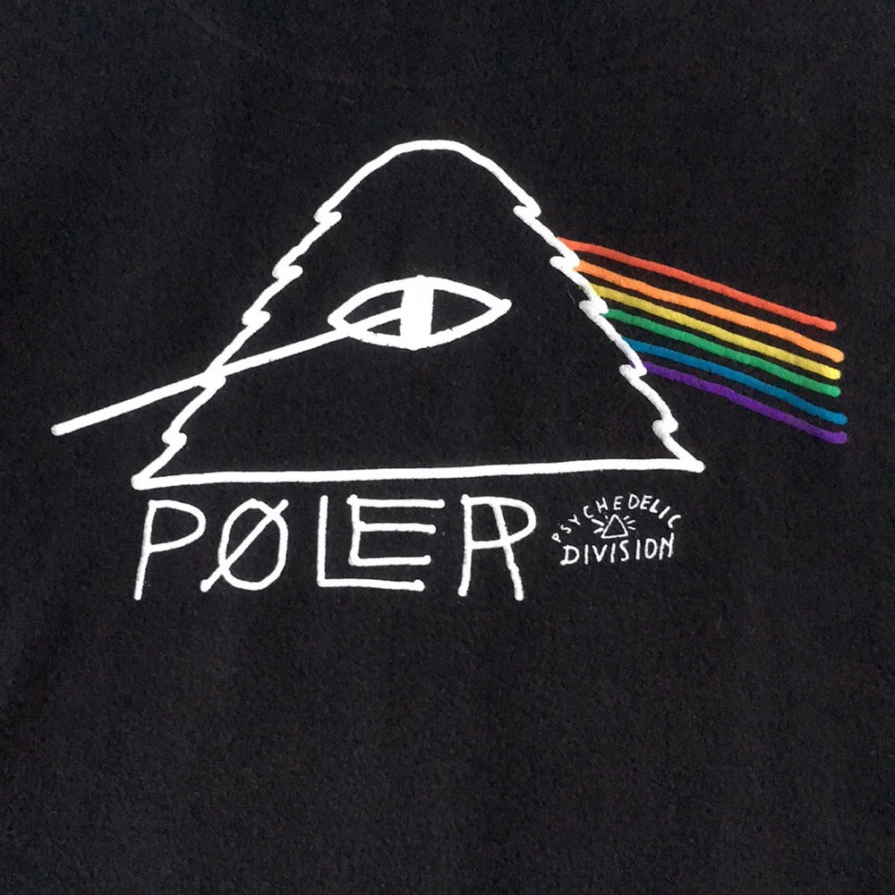 Poler Black Hoodie size Large
